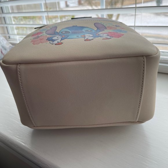 New Loungefly Disney Lilo and Stitch Stitch with Ducks Floral Mini Backpack - Picture 9 of 9